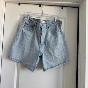 Abercrombie & Fitch Light Blue High Rise Denim Shorts- never worn!
